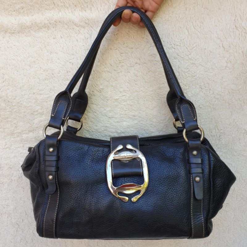 Tas Bahu Guy Laroche Hitam Kulit Asli
