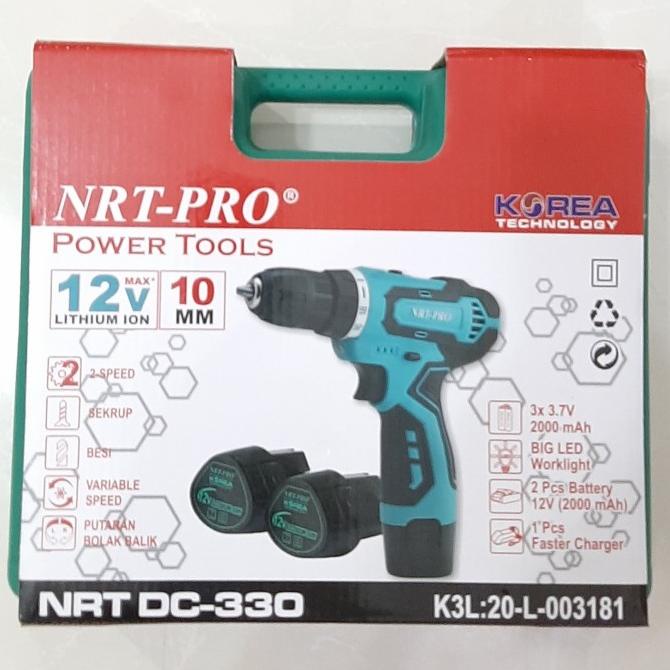 CORDLESS NRT PRO DC330 MESIN BOR BATERAI NRT PRO DC330 harif11