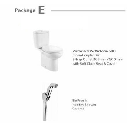 Paket Closet Victoria ROCA + Jet Washer Chrome ROCA PACKAGE E