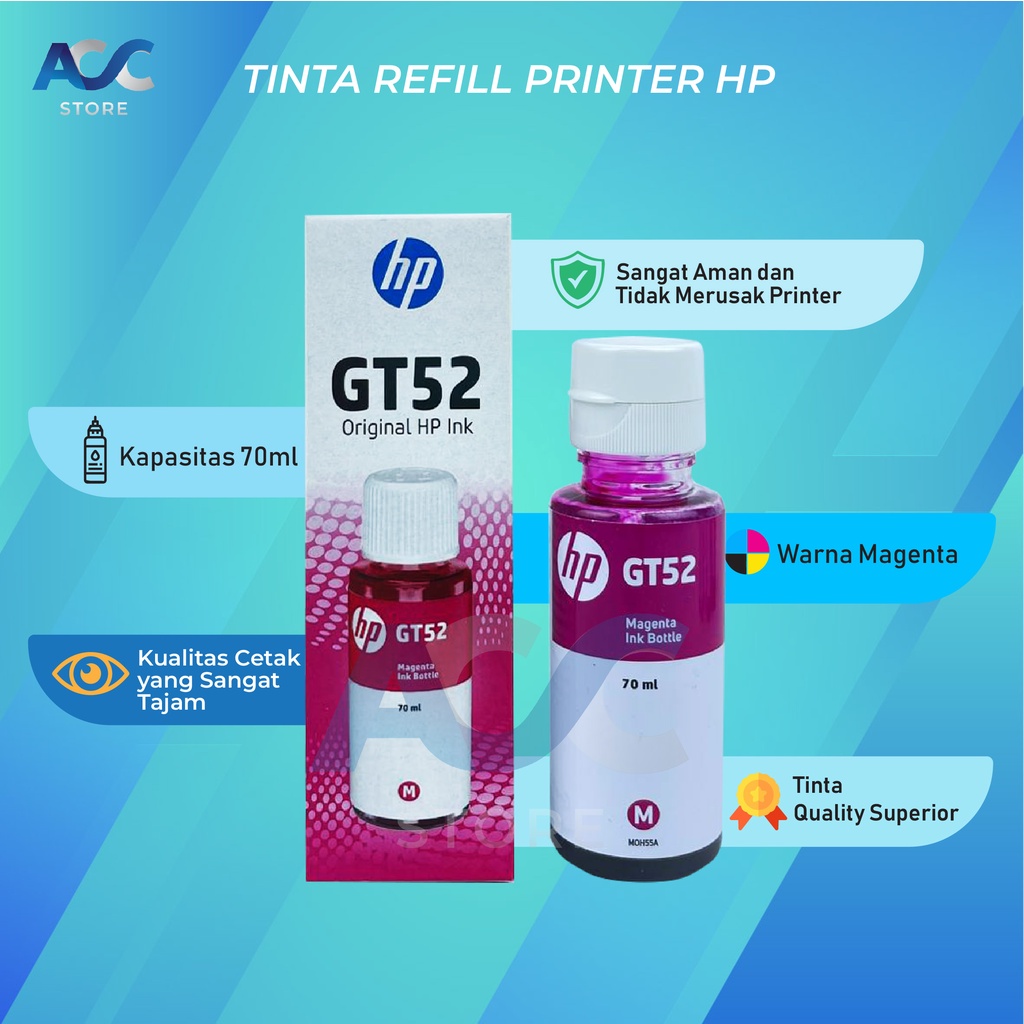 1 SET 4 PCS Tinta HP GT53 GT52 Isi Ulang Printer GT5810 GT5820 New