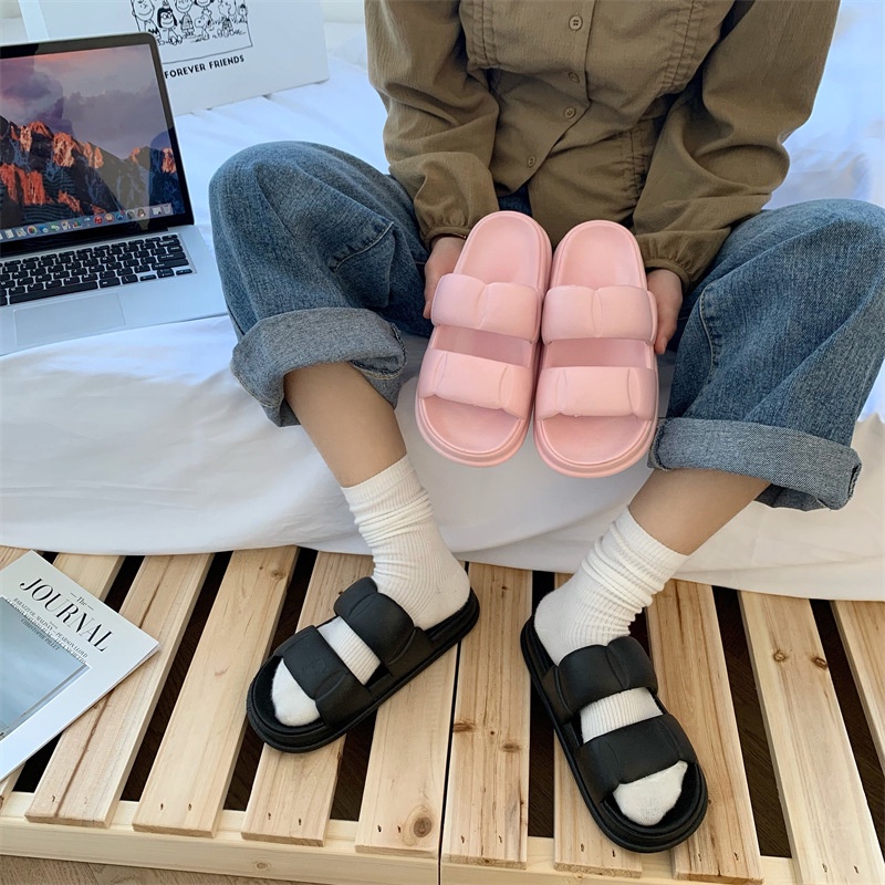 Sandal Jelly EF33 Kualitas Terjamin / Sendal Slop Wanita Soft Slipper Anti Slip Elastic Empuk ACC