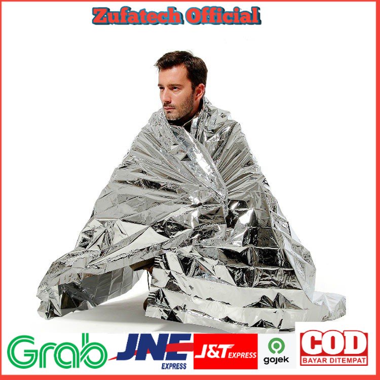 TaffSPORT Selimut Darurat Emergency Blanket Thermal Insulation - SL03-001 - Silver