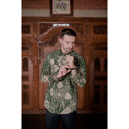 KEMEJA BATIK MODERN SLIMFIT PANJANG BAHUN KATUN HALUS FULL FURING HALUS