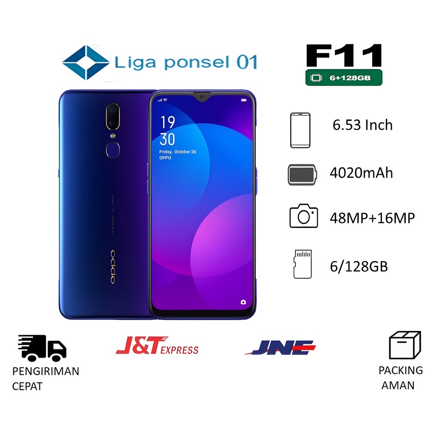 OPPO F11 FULL SET TERBARU 6/128 GB BERGARANSI