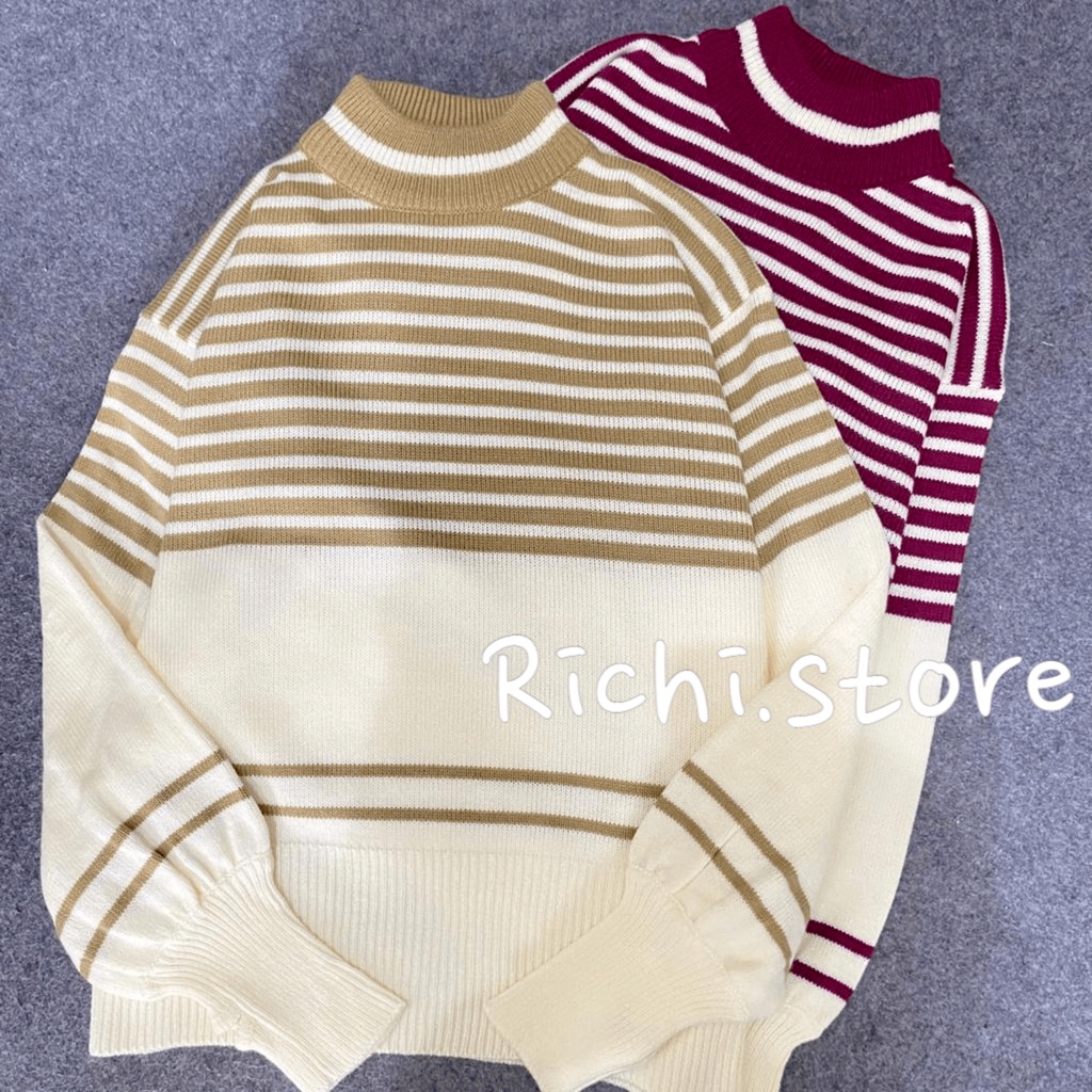 ERICA BLOUSE RAJUT ROUNDHAND MOTIF GARIS