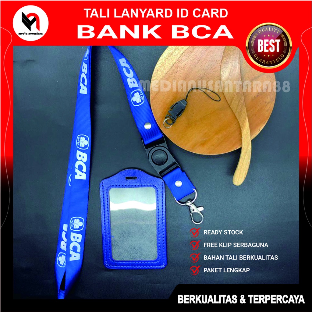 

BANK BCA Lanyard Id Card Holder Lengkap Dengan Strap Multifungsi Murah Berkualitas