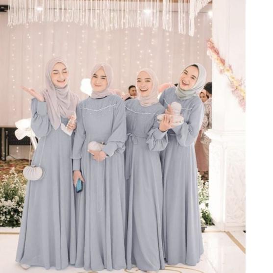 ✓ gaun pesta muslimah elegan mewah/pakaian wanita dress/dress top/ LUNARA dress (VEIX) /baju pesta pernikahan/baju persatuan pesta/gamis muslimah mewah/maxi lunara/dress warna biru/Mynitizenmarket