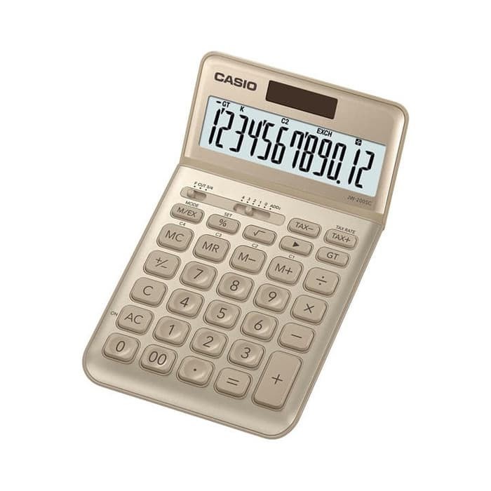 MURAH CASIO Colorful Calculator JW-200SC- Gold