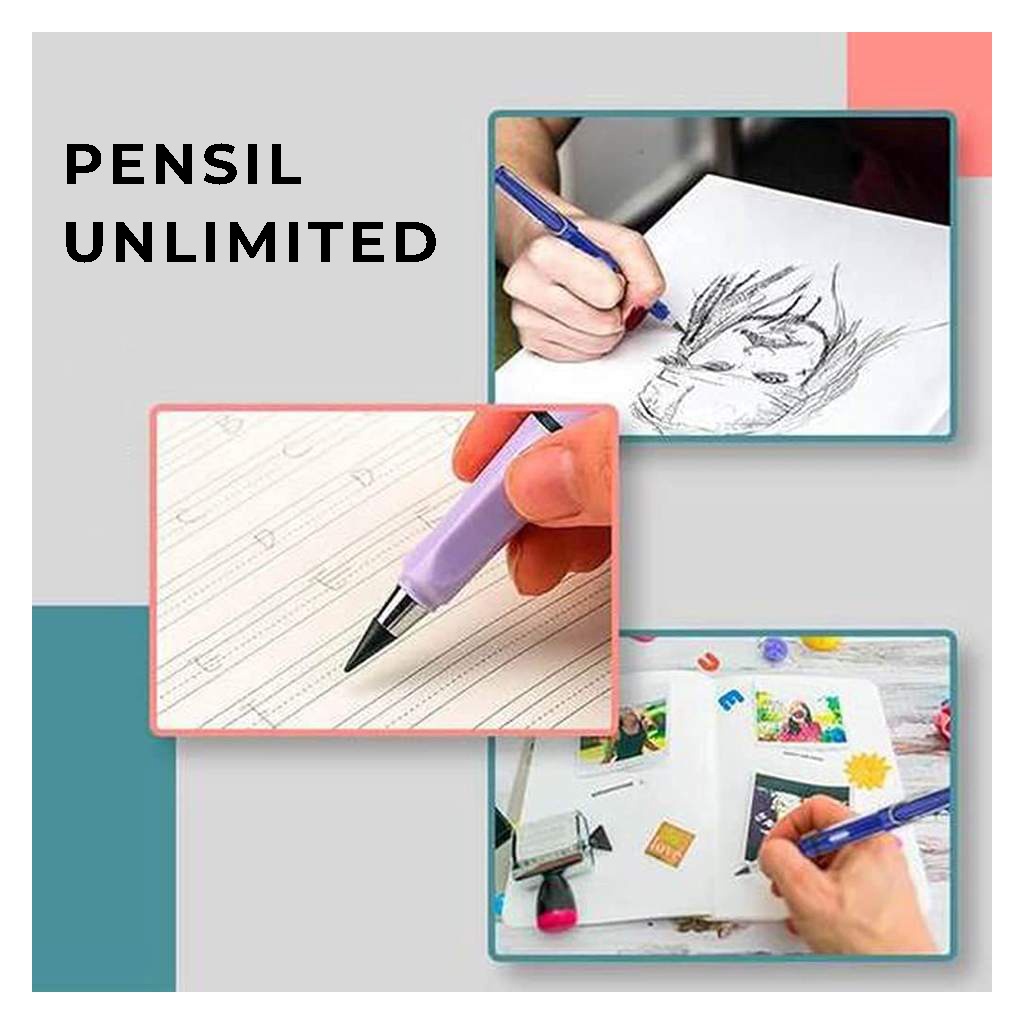 Pencil Eternal Pinsil Sekolah Unlimited Pensil Penghapus Pembersih Alat Tulis Gambar Tanpa Batas Eternal Pencil | GROSIRXPRESS