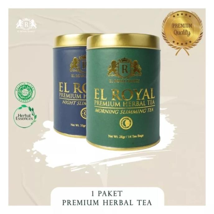 

[BISA COD] 1 Paket El Royal Premium Herbal Tea Morning & Night Teh Herbal