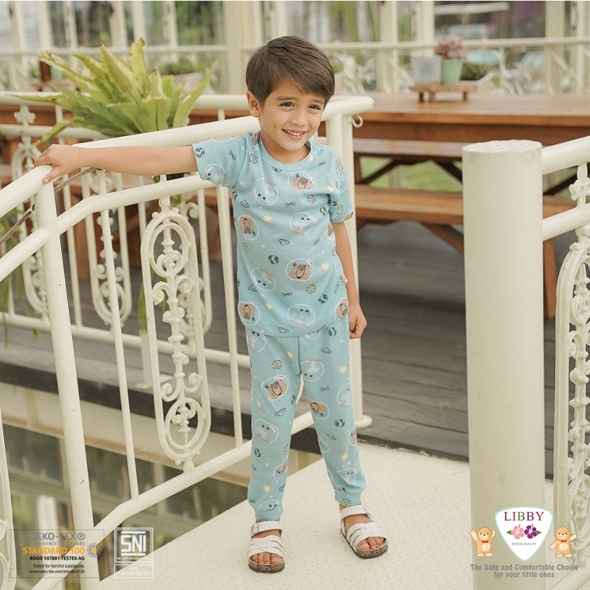 Libby Setelan Oblong NB-XXL Setelan Tipis Pendek Panjang Garden Joy Girl Boy Adem Lembut CBKS