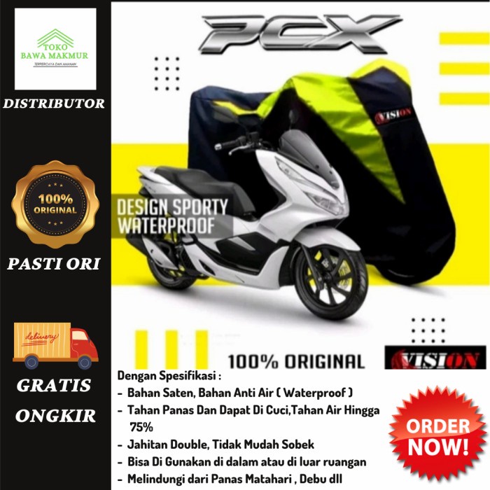 COVER MOTOR SARUNG MOTOR BEAT VARIO LEXI NMAX PCX AEROX VESPA.