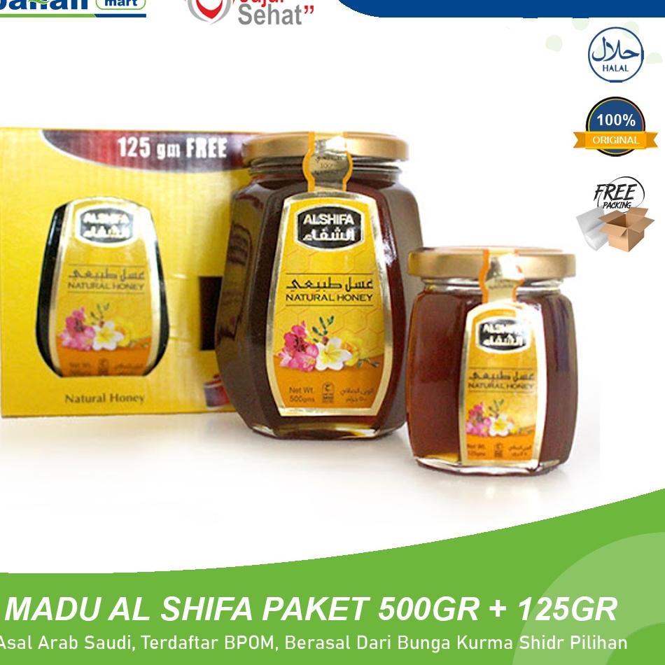 

ゔ PAKET PROMO Madu Natural Al Shifa 500gr (FREE 125gr) Dari Syifa Sari Bunga Shidr Kurma Arab Saudi ㊊