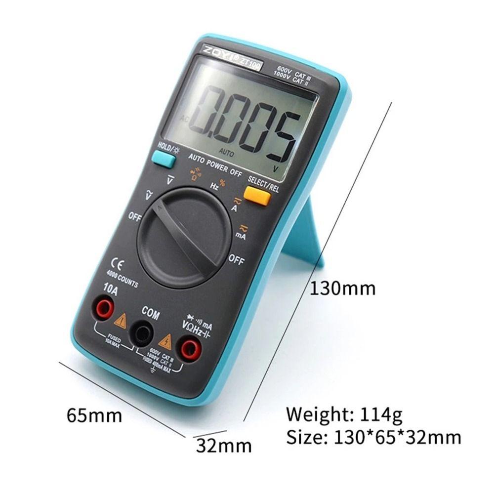 Solighter Multimeter Digital Presisi Tinggi Jarak Otomatis True RMS AC/DC Ammeter