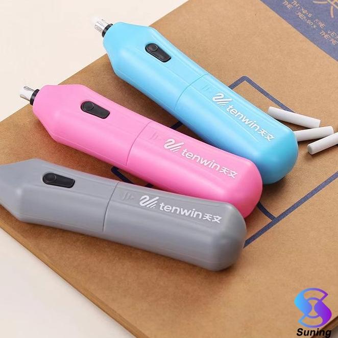 

LANGSUNG BELI Tenwin Electric Auto Sketch Pencil Eraser r penghapus listrik baterai AA for student and office use 8301 FG5,,