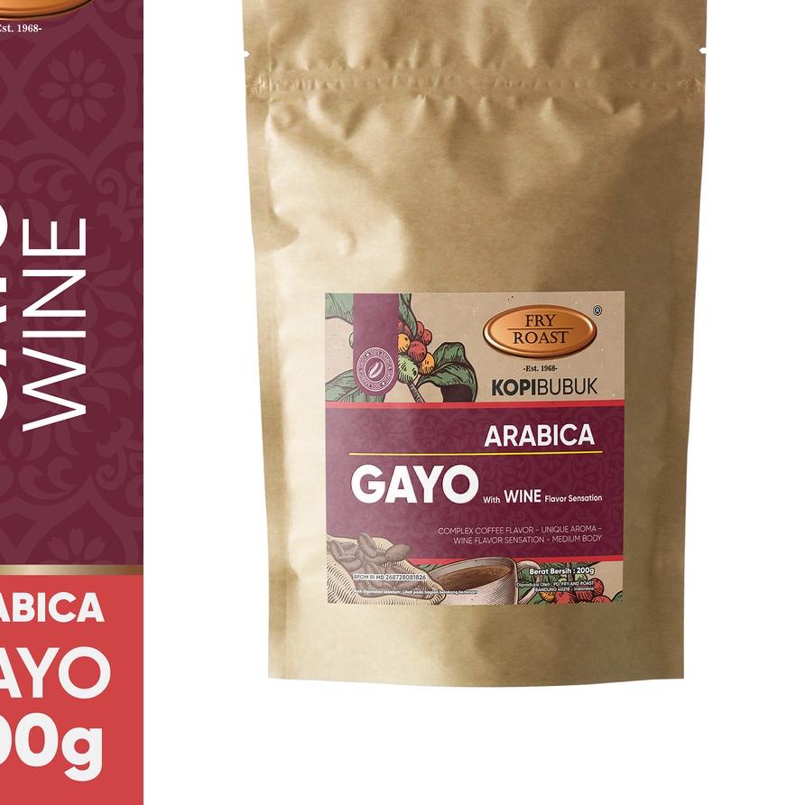 

BAYAR DITEMPAT✔️KOPI ARABICA GAYO NATURAL WINE PROCESS 200 GR BIJI/BUBUK|SQ7