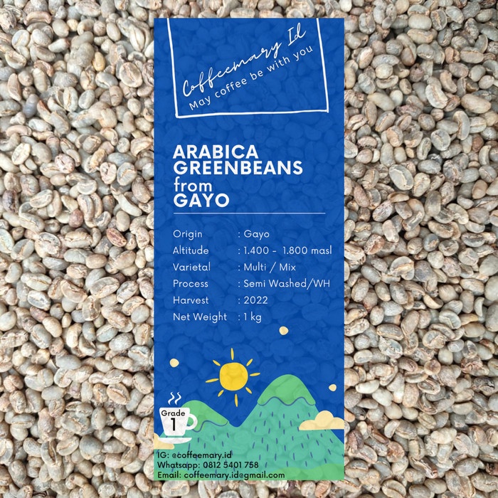 

GREEN BEAN - ARABIKA - GAYO SEMI WASHED / WET HULL - G1 - 1 KG - WASH