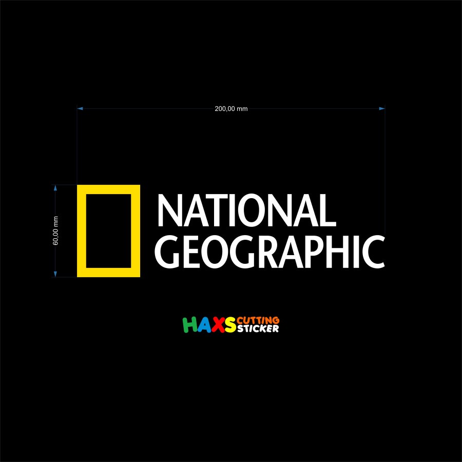 Cutting Sticker National Geographic Kaca Mobil 20 CM x 6 CM natgeo
