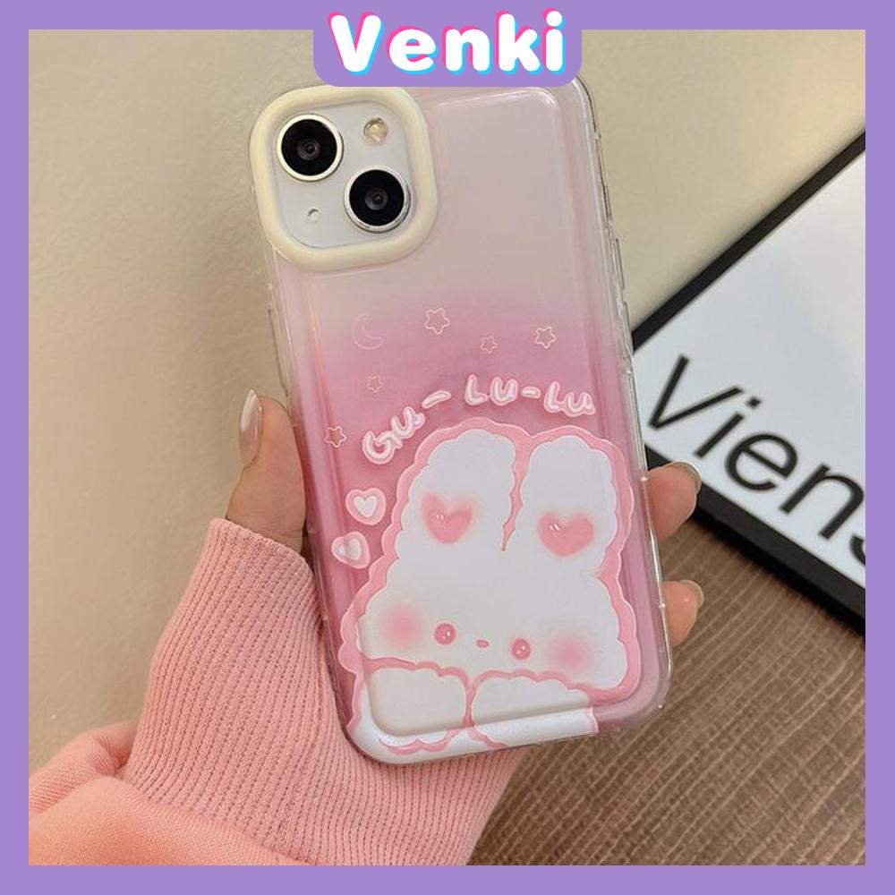 Case For iPhone 14 Pro Max TPU Soft Jelly Airbag Clear Couple Case Cute Rabbit Camera Protection Shockproof For iPhone 14 13 12 11 Plus Pro Max 7 Plus X XR