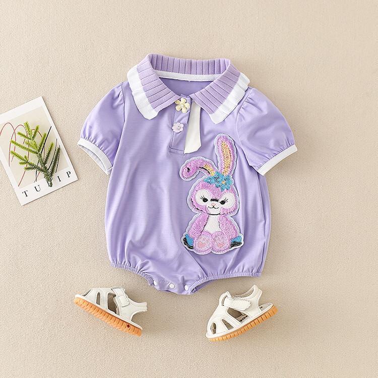 Jumper Bayi Perempuan MAPLE Pakaian Bayi Bodysuit Kerah Import