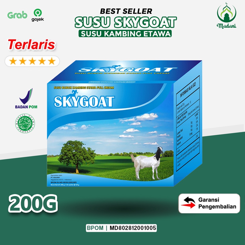 

Susu Kambing Etawa Herbal Alami Asli - Susu Skygoat 200gr