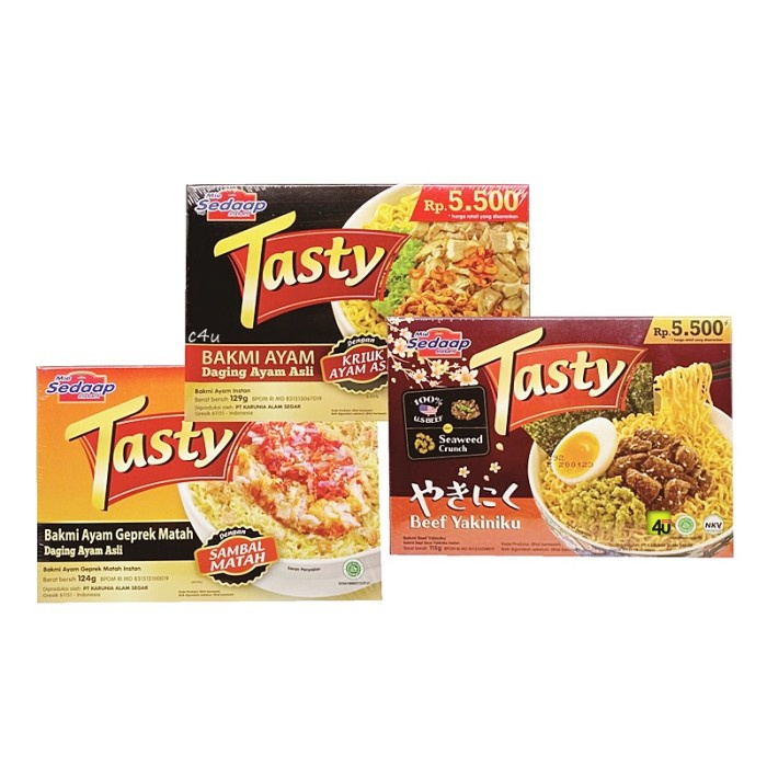 

Tasty Mie Sedaap Bakmi 1 bungkus Rasa