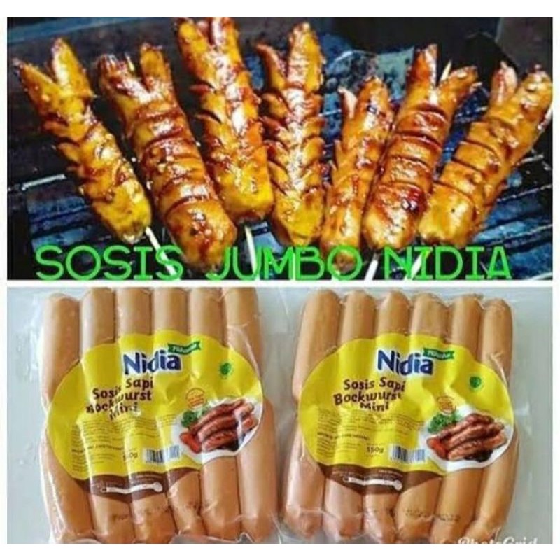 

Sosis sapi jumbo Nidia 500 gram isi 12