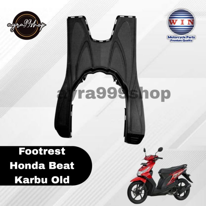 FOOTREST HONDA BEAT KARBU PIJAKAN KAKI BEAT HITAM MERK WIN