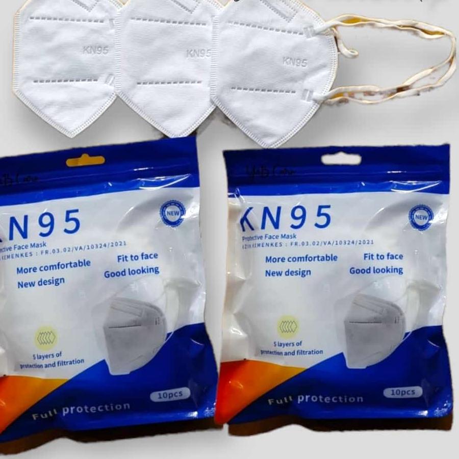 ㅶ KN95 HIJAB YB MURAH ISI 50- MASKER KN95 5PLY HEADLOOP FACE MASK PUTIH ㅻ