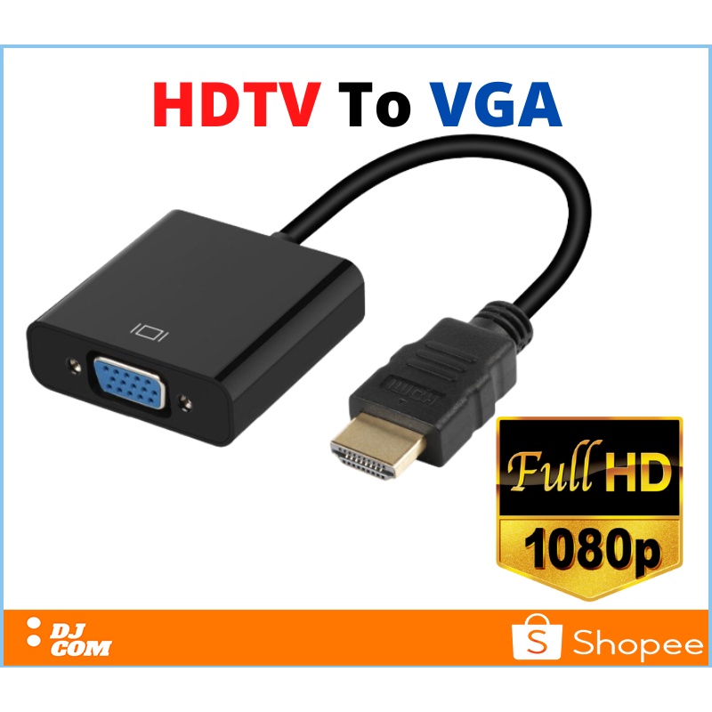 Kabel HDTV To VGA Set Top Box PC Komputer Laptop Proyektor