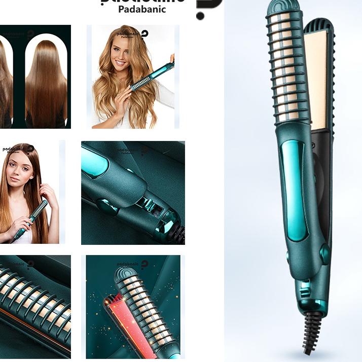 Bagus Dipakai.. hair dryer Catok Sisir 2in1 Padabanic pengering rambut Catokan Rambut  Hair Straigte