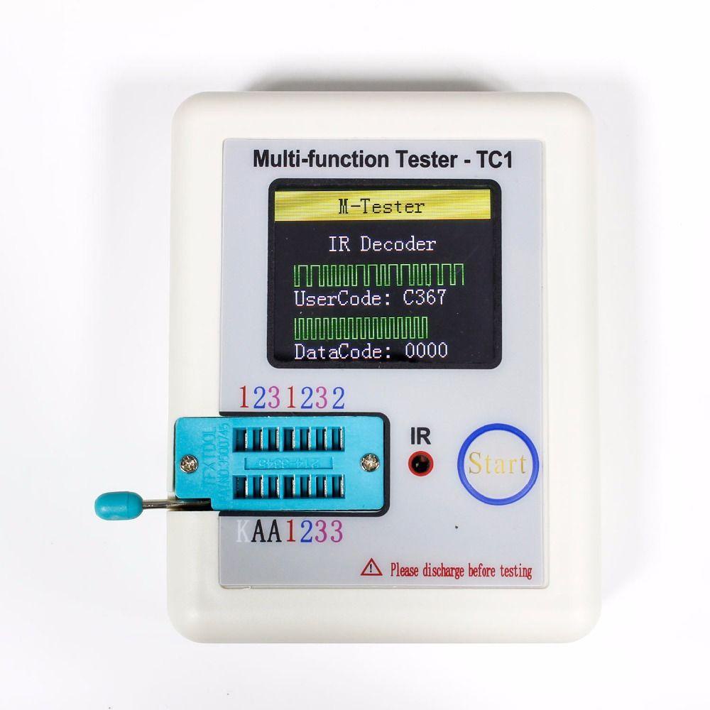 Lanfy Multi-meter Transistor Tester Backlight LCD Multifungsi 1.8 &quot;TFT Diode Triode Kapasitor