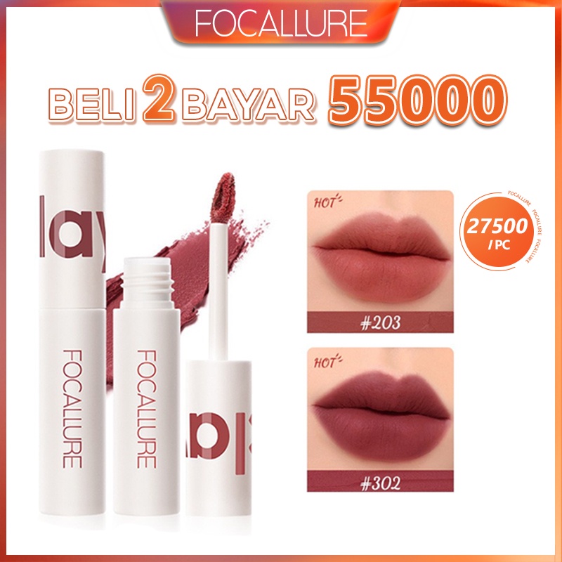 FOCALLURE Lipstik Cream Matte Lipstick Velvet-Mist waterproof Lip mist long-lasting lip cream #JasmineMeetsRose Kosmetik Bibir