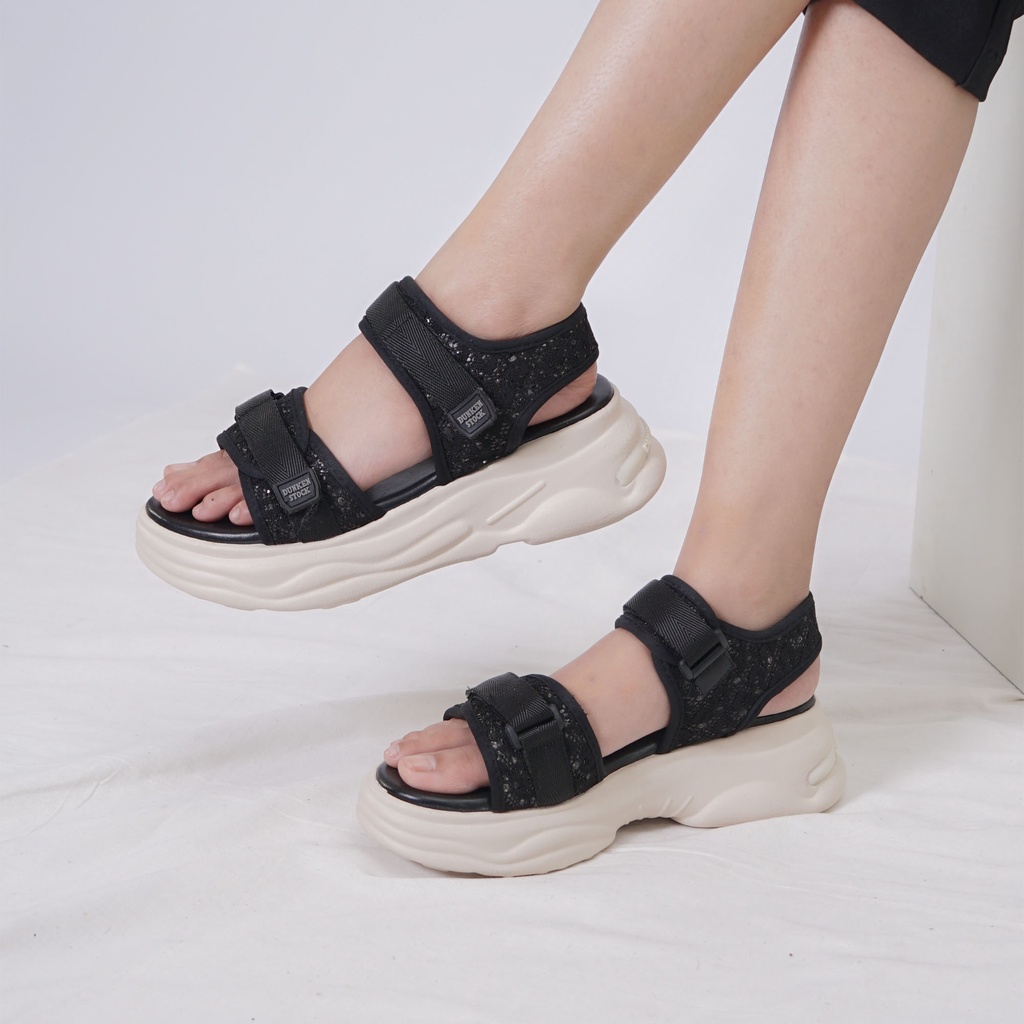 dunkenstock AGITHA Sandal wedges wanita sendal casual cewek model tali belakang