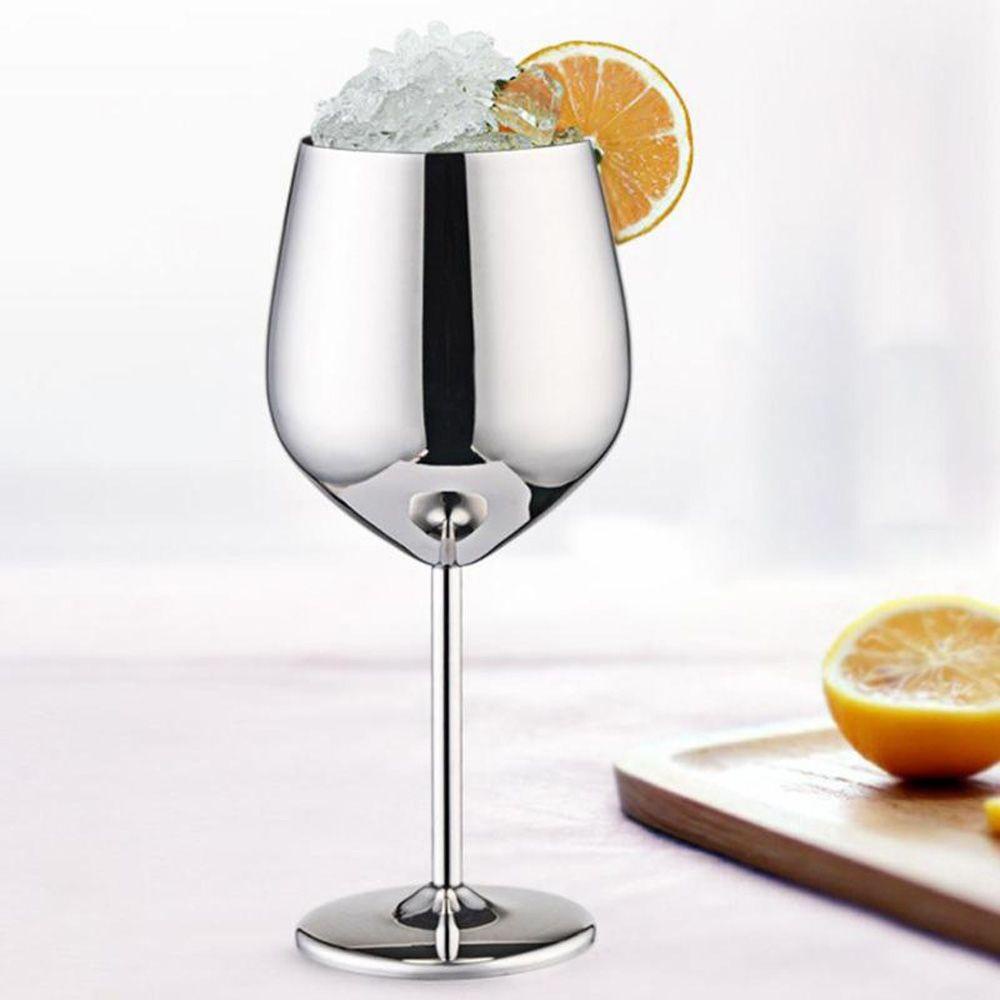 [Elegan] Cangkir Wine Stainless Steel Tahan Lama High Quality Drinkware Juice Goblets Drink Red Wine Barware Alat Bar