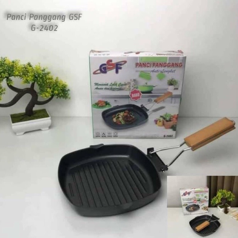 Square Grill Pan Lipat 20cm Anti Lengket