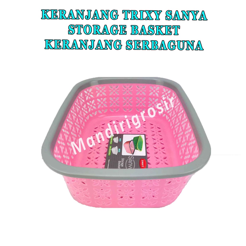 Keranjang Plastik * Keranjang Trixy Sanya * Tempat Penyimpanan Serbaguna * Storage Basket