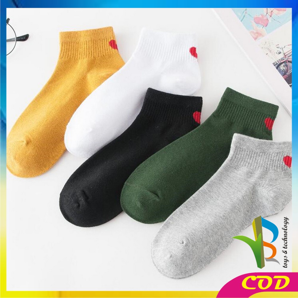 RB-P255 Kaos Kaki Motif Love Kaos kaki Pendek Ankle Fashion Korea Women Socks Ala Korea Semata Kaki Import