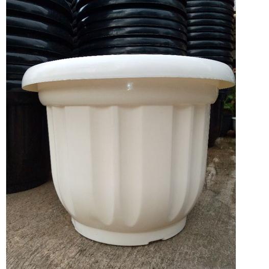 ☋➔✰✪ POT BUNGA TANAMAN BESAR EBBONY UK 60/POT TANAMAN JUMBO BESAR EBBONY UKURAN 60 Grosir