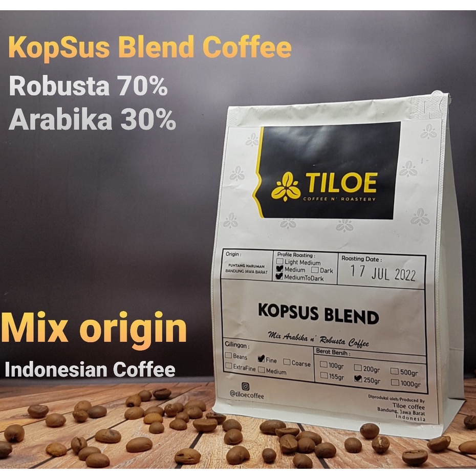 

Kopi susu blend House Blend Tiloe coffee kopi Jawa Barat