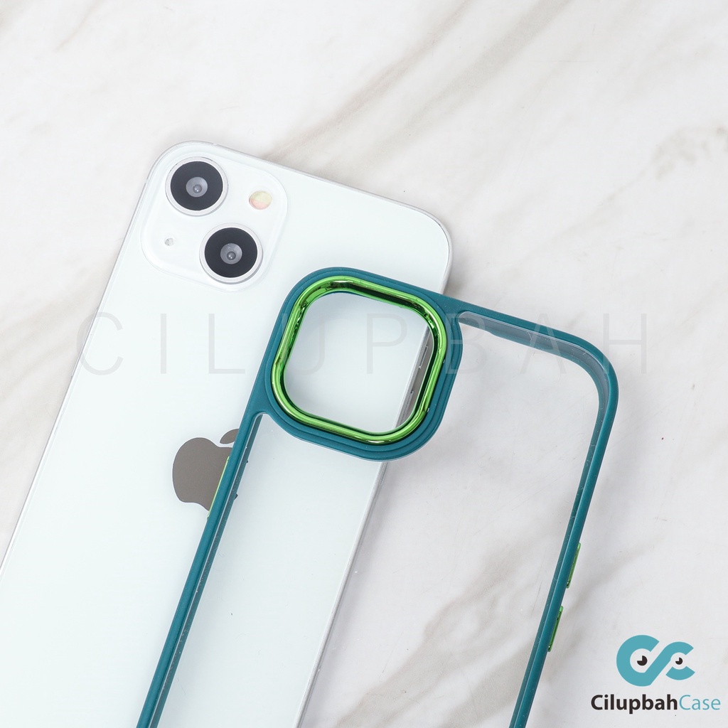 Clear Acrylic Plating Full Cover Case For iPhone 14 Plus Pro Max