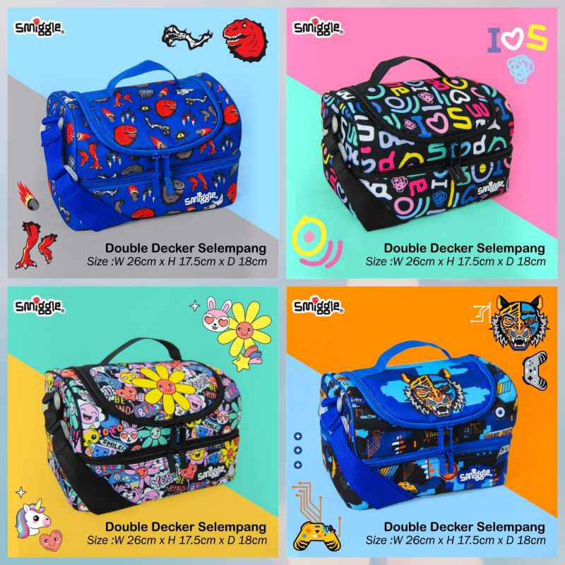 Tas double decker  smiggle/lunchbag smiggle/tas lunchbox