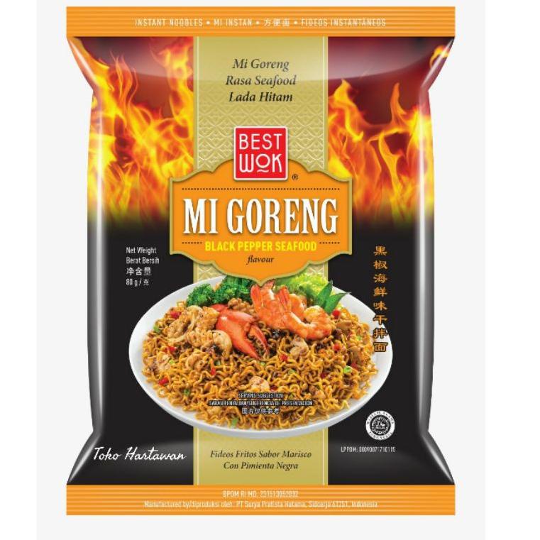 

[Z-X3X] ✪] Mie Goreng Blackpepper Seafood Best Wok 80 gram HALAL!!-siap dikirim