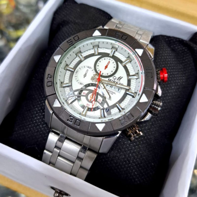 Jam Tangan Pria Mirete Import Analog Terbaru Tahan Air_Tanggal Hari Aktif Free Box Exclusive_Jam Tangan Pria Lagi Viral 2022 Rantai Stainliss_Jam Tangan Pria Terlaris Dan Elegan Mewah Sporty Cod