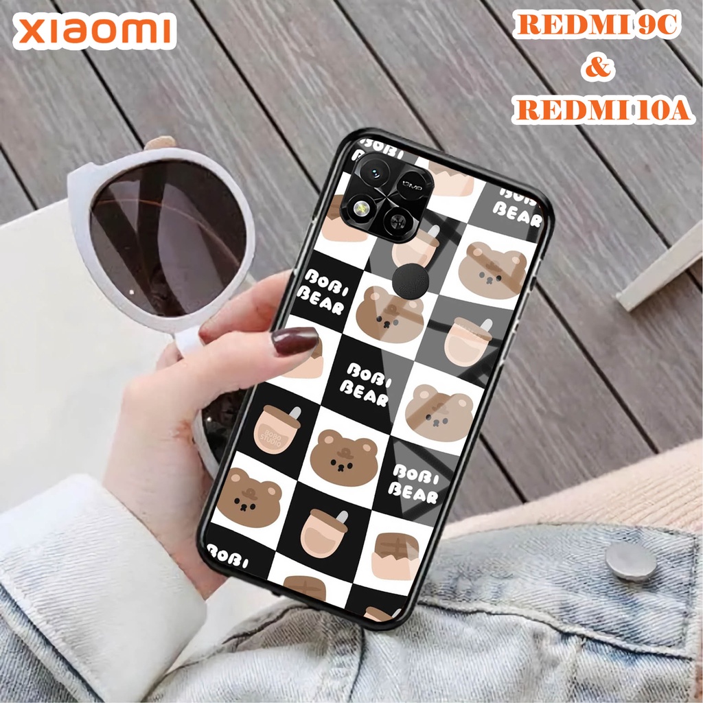 Softcase Glass Kaca REDMI 10A & REDMI 9C - Case Handphone REDMI 10A  REDMI 9C [T94].