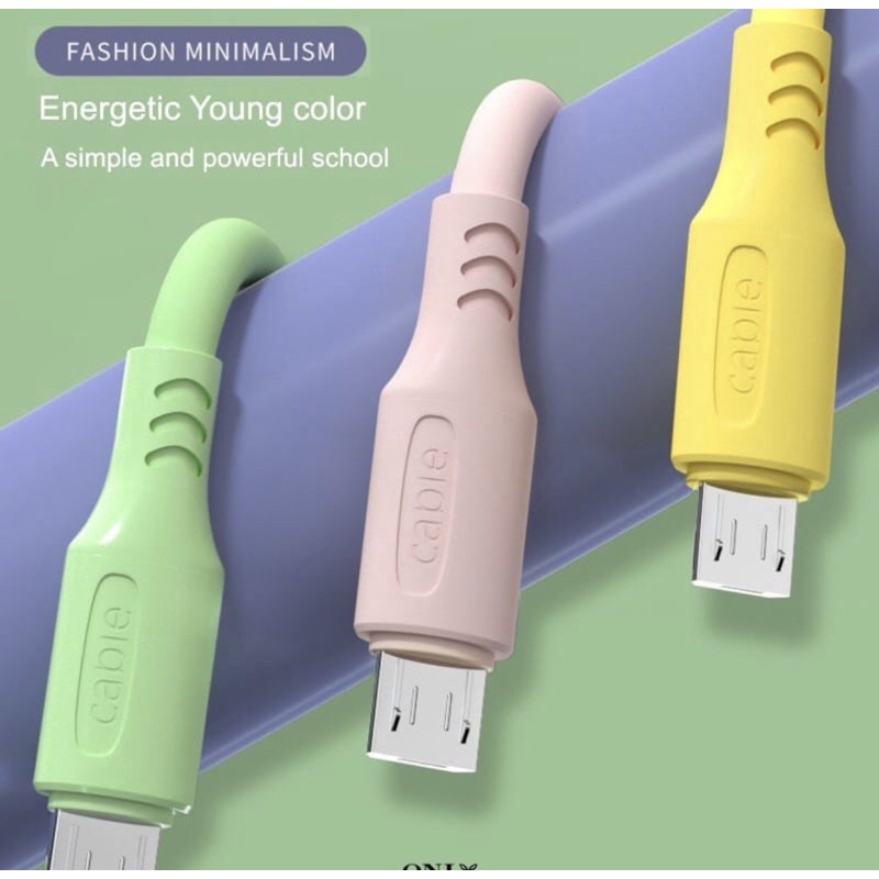 KABEL DATA MACARON MICRO USB SUPPORT FAST CHARGING