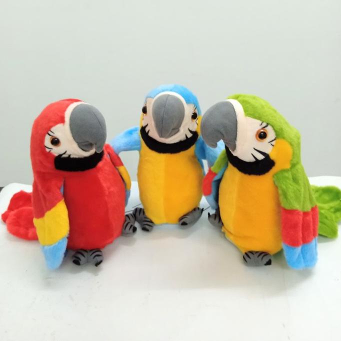 Talking Bird - Boneka Burung Macaw Bisa Menirukan Suara