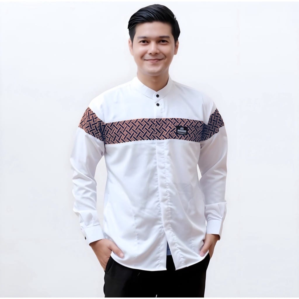BISA COD / SIZE M L XL BAJU KOKO PRIA LENGAN PANJANG MOTIF KOBATA QYNANG// KEMEJA KOKO KOBATA QYNANG DEWASA LAKI LAKI