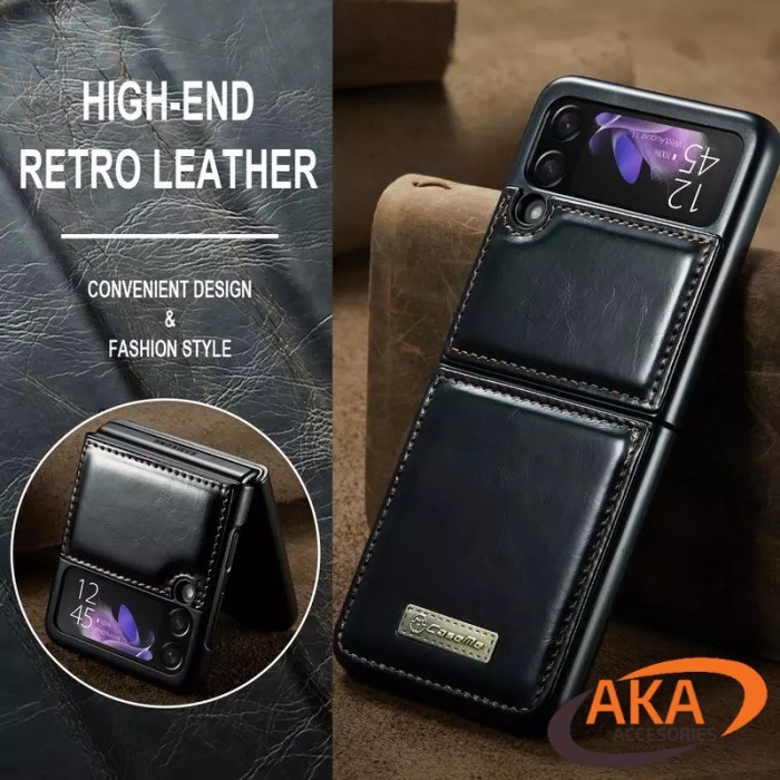 SAMSUNG Z FLIP 3 | 4 FLIP COVER MAGNETIC CASEME LEATHER CASE MAGNET SARUNG DOMPET HP KULIT WALLET