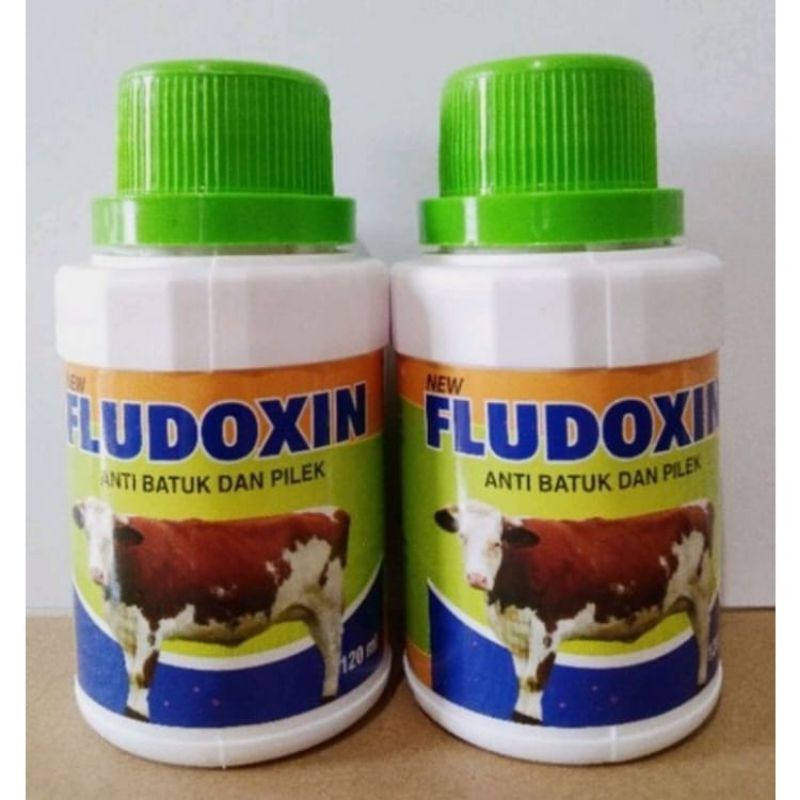 Fludoxin Obat Anti Batuk & Pilek, Obat Anti Diare Hewan 120ml Sapi Kambing